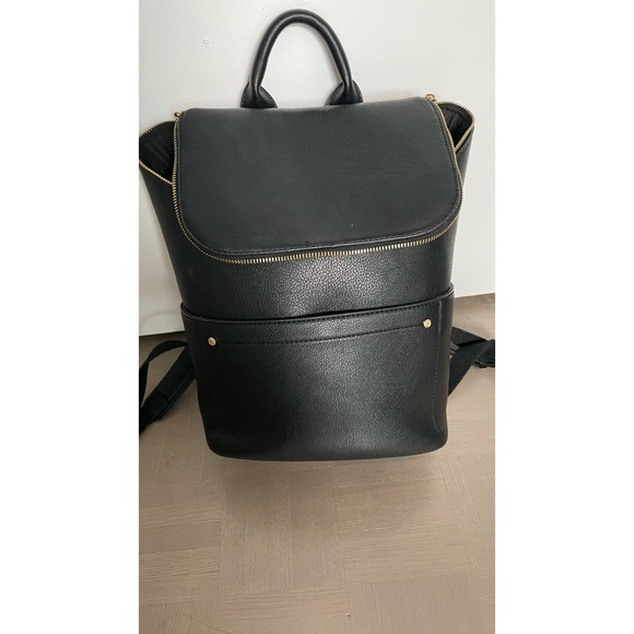 Aldo Black Faux Leather Backpack - Picture 1 of 3